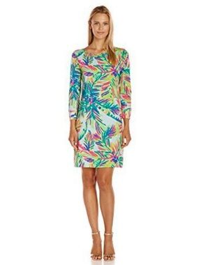 Lilly Pulitzer Marlowe Dress in Island Time Tropical Palm Tree Print Size Large